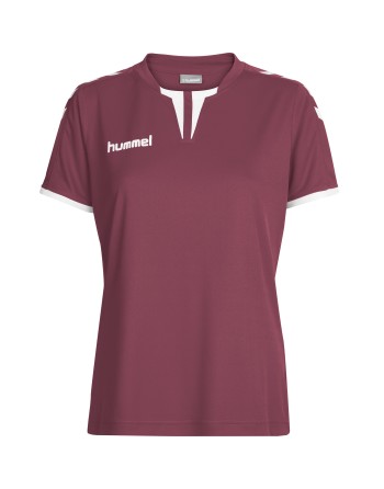 CORE WOMENS SS JERSEY / Krageneinsatz und Ärmelbündchen in Kontrastfarben