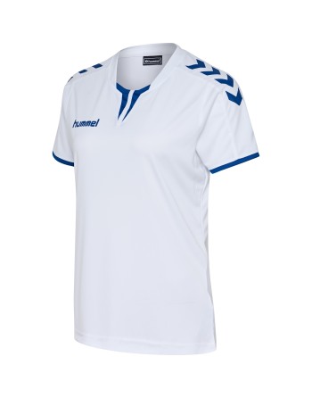 CORE WOMENS SS JERSEY / Krageneinsatz und Ärmelbündchen in Kontrastfarben