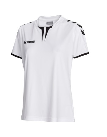 CORE WOMENS SS JERSEY / Krageneinsatz und Ärmelbündchen in Kontrastfarben